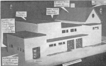 Maquette van Holle Eik (naar het ontwerp van bouwkundige F. Jacobs)