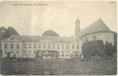 Oude prentbriefkaart van het kasteel, toen nog in goede staat verkerend