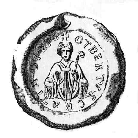 zegel op oorkonde uit 1096